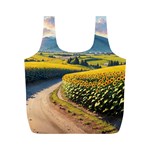 Sunflowers Flowers Nature Full Print Recycle Bag (M)