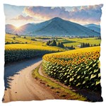 Sunflowers Flowers Nature Standard Premium Plush Fleece Cushion Case (One Side)