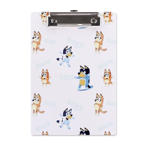 Bluey, Bluey merch, Bluey pattern, Bluey Bluey, bingo, Bluey design, bluey dog A5 Acrylic Clipboard from ArtsNow.com Front