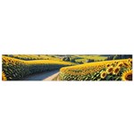Sunflowers Flowers Nature 12 X60  Small Premium Plush Fleece Scarf