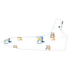 Bluey, Bluey merch, Bluey pattern, Bluey Bluey, bingo, Bluey design, bluey dog Trumpet Sleeve Cropped Top from ArtsNow.com Front Left