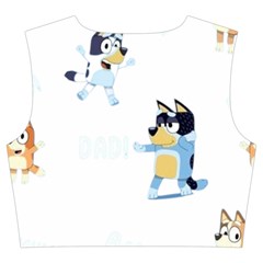 Bluey, Bluey merch, Bluey pattern, Bluey Bluey, bingo, Bluey design, bluey dog Trumpet Sleeve Cropped Top from ArtsNow.com Back