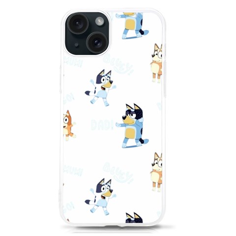 Bluey, Bluey merch, Bluey pattern, Bluey Bluey, bingo, Bluey design, bluey dog iPhone 15 TPU UV Print Case from ArtsNow.com Front