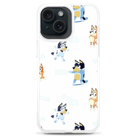 Bluey, Bluey merch, Bluey pattern, Bluey Bluey, bingo, Bluey design, bluey dog iPhone 15 Plus TPU UV Print Case from ArtsNow.com Front