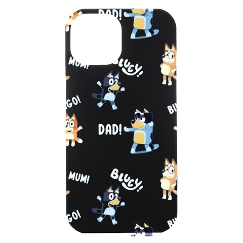 Bluey, Bluey merch, Bluey pattern, Bluey Bluey, bingo, Bluey design, bluey dog iPhone 15 Plus Black UV Print PC Hardshell Case from ArtsNow.com Front