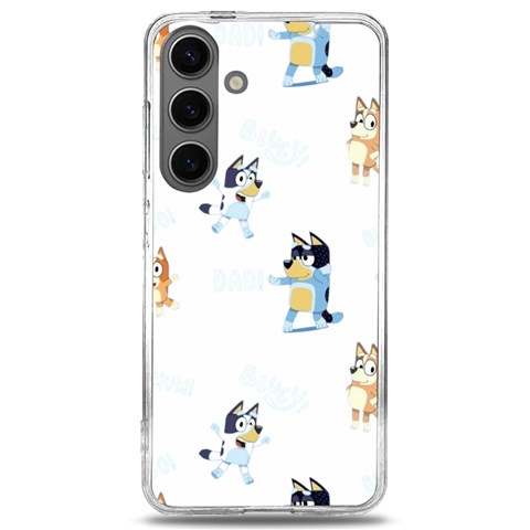 Bluey, Bluey merch, Bluey pattern, Bluey Bluey, bingo, Bluey design, bluey dog Samsung Galaxy S24 6.2 Inch TPU UV Case from ArtsNow.com Front
