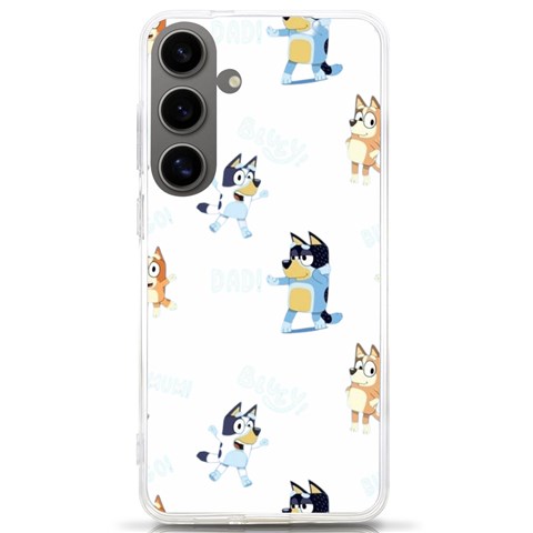 Bluey, Bluey merch, Bluey pattern, Bluey Bluey, bingo, Bluey design, bluey dog Samsung Galaxy S24 Ultra 6.9 Inch TPU UV Case from ArtsNow.com Front