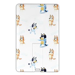 Bluey, Bluey merch, Bluey pattern, Bluey Bluey, bingo, Bluey design, bluey dog Name Card Style USB Flash Drive from ArtsNow.com Front