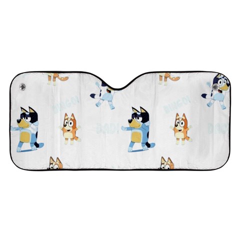 Bluey, Bluey merch, Bluey pattern, Bluey Bluey, bingo, Bluey design, bluey dog Car Windshield Sunshade from ArtsNow.com Front
