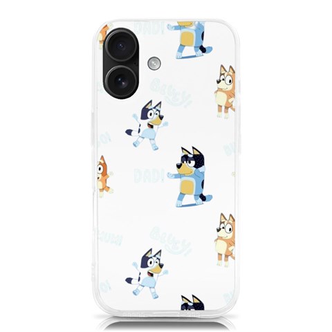 Bluey, Bluey merch, Bluey pattern, Bluey Bluey, bingo, Bluey design, bluey dog iPhone 16 TPU UV Print Case from ArtsNow.com Front