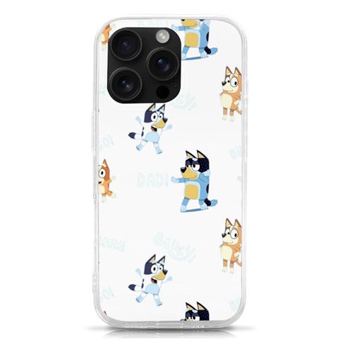 Bluey, Bluey merch, Bluey pattern, Bluey Bluey, bingo, Bluey design, bluey dog iPhone 16 Pro TPU UV Print Case from ArtsNow.com Front