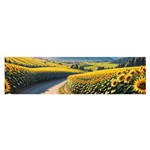 Sunflowers Flowers Nature 16 x 60  Oblong Satin Scarf