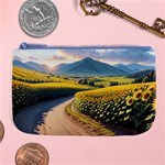 Sunflowers Flowers Nature Large Coin Purse