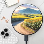 Sunflowers Flowers Nature Wireless Fast Charger(Black)