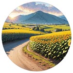 Sunflowers Flowers Nature Round Trivet