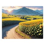 Sunflowers Flowers Nature 80  x 56  Premium Plush Fleece Blanket (Large)