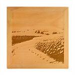 Sunflowers Flowers Nature Wood Photo Frame Cube