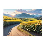 Sunflowers Flowers Nature Crystal Sticker (A4)