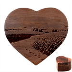 Sunflowers Flowers Nature Heart Wood Jewelry Box