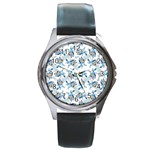 Bluey, Bluey merch, Bluey pattern, Bluey Bluey, bingo, Bluey design, bluey dog Round Metal Watch Bluey, Bluey merch, Bluey pattern, Bluey Bluey, bingo, Bluey design, bluey dog Round Metal Watch
