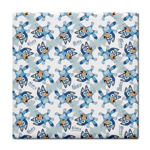 Bluey, Bluey merch, Bluey pattern, Bluey Bluey, bingo, Bluey design, bluey dog Tile Coaster from ArtsNow.com Front