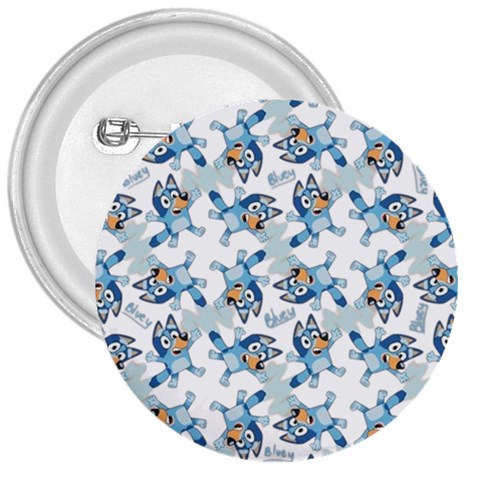 Bluey, Bluey merch, Bluey pattern, Bluey Bluey, bingo, Bluey design, bluey dog 3  Buttons from ArtsNow.com Front