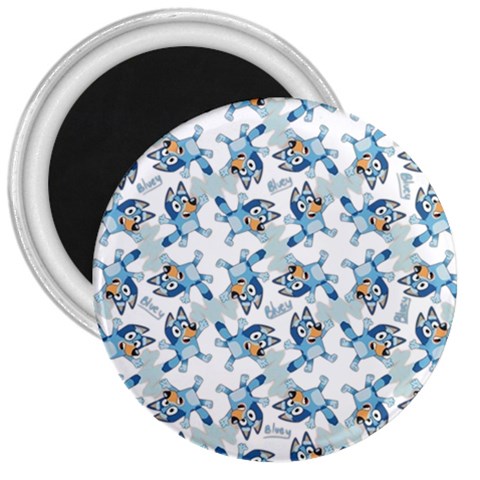 Bluey, Bluey merch, Bluey pattern, Bluey Bluey, bingo, Bluey design, bluey dog 3  Magnets from ArtsNow.com Front