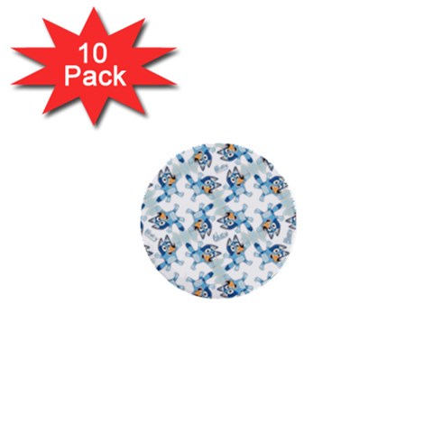 Bluey, Bluey merch, Bluey pattern, Bluey Bluey, bingo, Bluey design, bluey dog 1  Mini Buttons (10 pack)  from ArtsNow.com Front