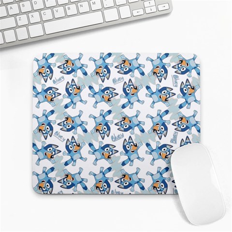Bluey, Bluey merch, Bluey pattern, Bluey Bluey, bingo, Bluey design, bluey dog Large Mousepad from ArtsNow.com Front