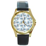 Bluey, Bluey merch, Bluey pattern, Bluey Bluey, bingo, Bluey design, bluey dog Round Gold Metal Watch Bluey, Bluey merch, Bluey pattern, Bluey Bluey, bingo, Bluey design, bluey dog Round Gold Metal Watch