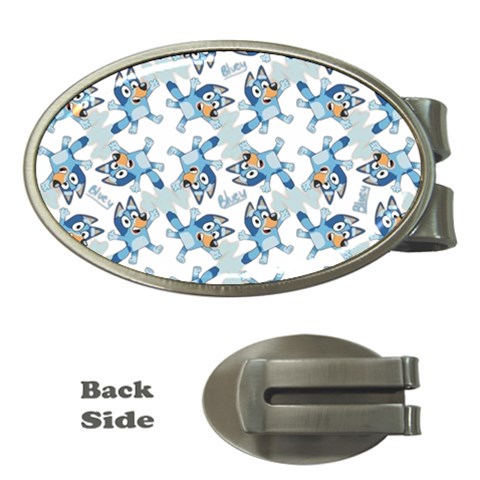 Bluey, Bluey merch, Bluey pattern, Bluey Bluey, bingo, Bluey design, bluey dog Money Clips (Oval)  from ArtsNow.com Front