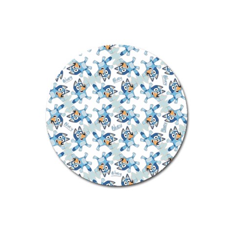 Bluey, Bluey merch, Bluey pattern, Bluey Bluey, bingo, Bluey design, bluey dog Magnet 3  (Round) from ArtsNow.com Front