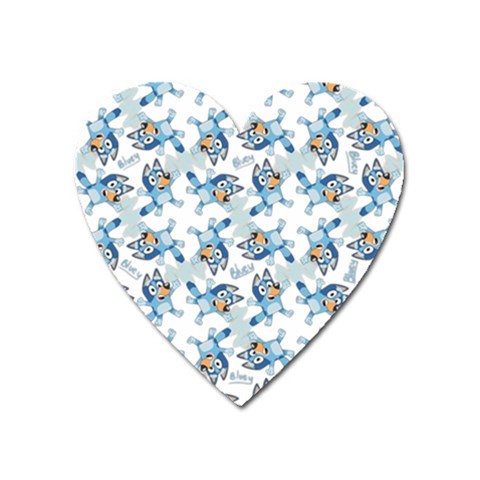Bluey, Bluey merch, Bluey pattern, Bluey Bluey, bingo, Bluey design, bluey dog Heart Magnet from ArtsNow.com Front