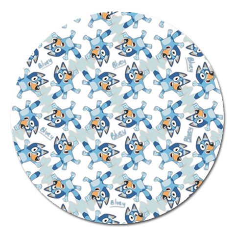 Bluey, Bluey merch, Bluey pattern, Bluey Bluey, bingo, Bluey design, bluey dog Magnet 5  (Round) from ArtsNow.com Front