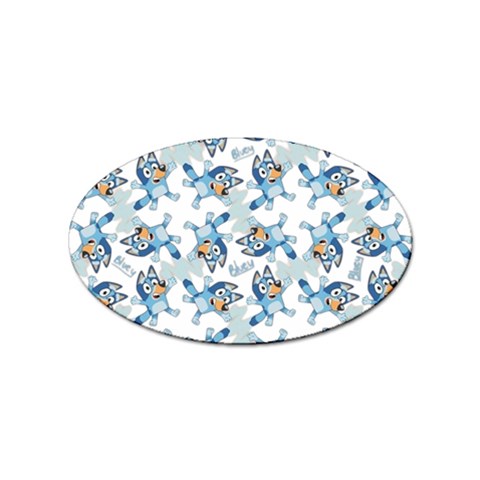 Bluey, Bluey merch, Bluey pattern, Bluey Bluey, bingo, Bluey design, bluey dog Sticker Oval (10 pack) from ArtsNow.com Front
