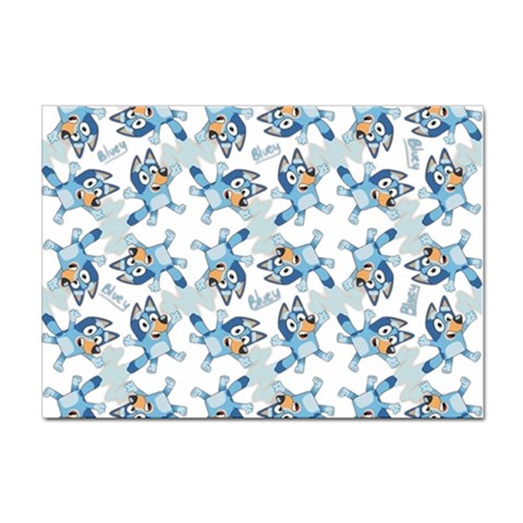 Bluey, Bluey merch, Bluey pattern, Bluey Bluey, bingo, Bluey design, bluey dog Sticker A4 (100 pack) from ArtsNow.com Front