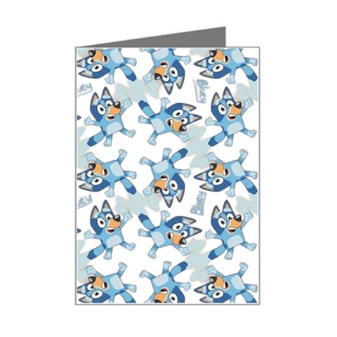 Bluey, Bluey merch, Bluey pattern, Bluey Bluey, bingo, Bluey design, bluey dog Mini Greeting Card from ArtsNow.com Left