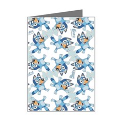 Bluey, Bluey merch, Bluey pattern, Bluey Bluey, bingo, Bluey design, bluey dog Mini Greeting Card from ArtsNow.com Left