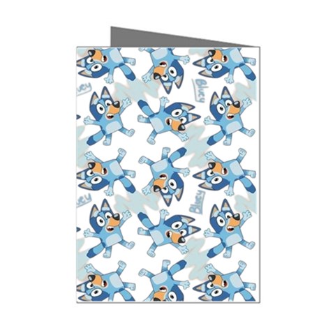 Bluey, Bluey merch, Bluey pattern, Bluey Bluey, bingo, Bluey design, bluey dog Mini Greeting Cards (Pkg of 8) from ArtsNow.com Left