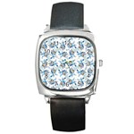 Bluey, Bluey merch, Bluey pattern, Bluey Bluey, bingo, Bluey design, bluey dog Square Metal Watch Bluey, Bluey merch, Bluey pattern, Bluey Bluey, bingo, Bluey design, bluey dog Square Metal Watch