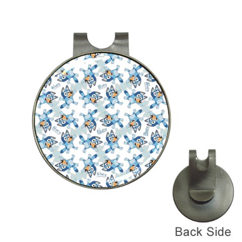 Bluey, Bluey merch, Bluey pattern, Bluey Bluey, bingo, Bluey design, bluey dog Hat Clips with Golf Markers from ArtsNow.com Front