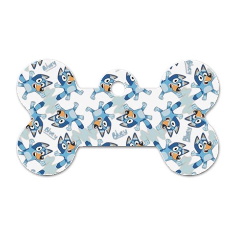 Bluey, Bluey merch, Bluey pattern, Bluey Bluey, bingo, Bluey design, bluey dog Dog Tag Bone (Two Sides) from ArtsNow.com Front