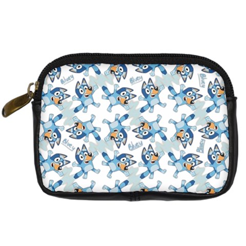 Bluey, Bluey merch, Bluey pattern, Bluey Bluey, bingo, Bluey design, bluey dog Digital Camera Leather Case from ArtsNow.com Front