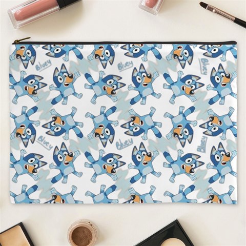 Bluey, Bluey merch, Bluey pattern, Bluey Bluey, bingo, Bluey design, bluey dog Cosmetic Bag (XXXL) from ArtsNow.com Front