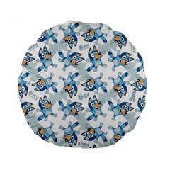 Bluey, Bluey merch, Bluey pattern, Bluey Bluey, bingo, Bluey design, bluey dog Standard 15  Premium Round Cushions from ArtsNow.com Back