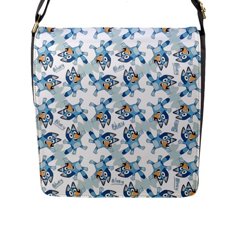Bluey, Bluey merch, Bluey pattern, Bluey Bluey, bingo, Bluey design, bluey dog Flap Closure Messenger Bag (L) from ArtsNow.com Front