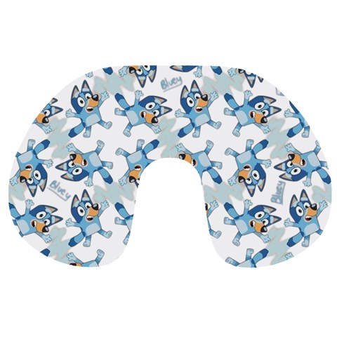 Bluey, Bluey merch, Bluey pattern, Bluey Bluey, bingo, Bluey design, bluey dog Travel Neck Pillow from ArtsNow.com Front