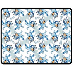 Bluey, Bluey merch, Bluey pattern, Bluey Bluey, bingo, Bluey design, bluey dog 60  x 50  Two Sides Fleece Blanket (Medium) from ArtsNow.com 58.8 x47.4  Blanket Back