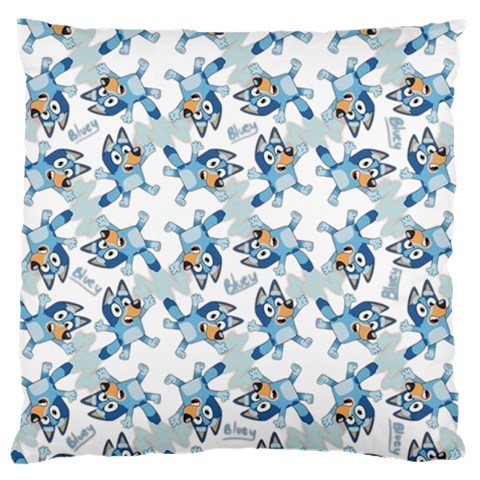 Bluey, Bluey merch, Bluey pattern, Bluey Bluey, bingo, Bluey design, bluey dog Large Premium Plush Fleece Cushion Case (Two Sides) from ArtsNow.com Front