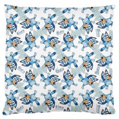 Bluey, Bluey merch, Bluey pattern, Bluey Bluey, bingo, Bluey design, bluey dog Large Premium Plush Fleece Cushion Case (Two Sides) from ArtsNow.com Front